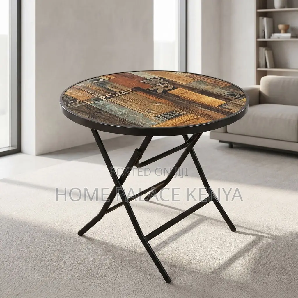 Dining Table; Round MDG Top Foldable Dining Table