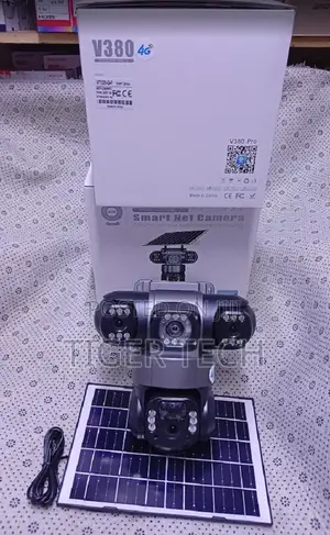 V380 Pro VTS-28 Tripple Lens 4g Connectivity Solar Panel Powered