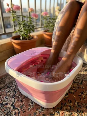 Foldable Electric Foot Bath Massager Basin With Rollers Foot Soak