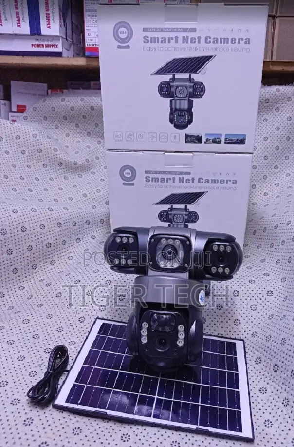 Wifi -Tripple Lens Solar CCTV Camera