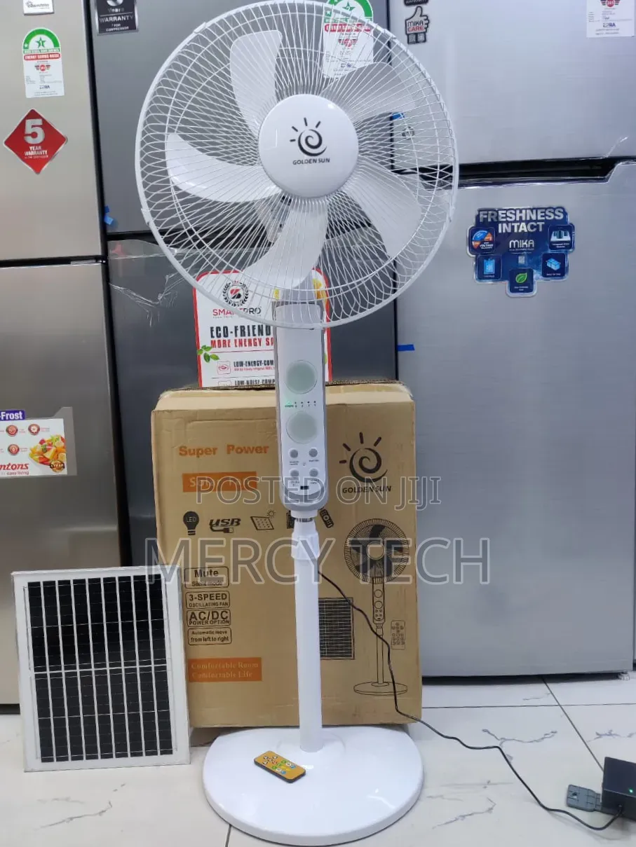 Solar Fan 3-Speed, 15W Panel & Remote