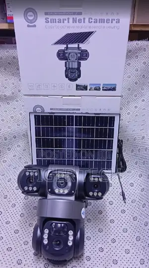 Wi-Fi Enabled Solar Camera Triple Lens 6MP Business Premises Survey