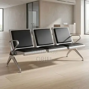 3-Seater Reception Bench – Modern Office Waiting Room Seating