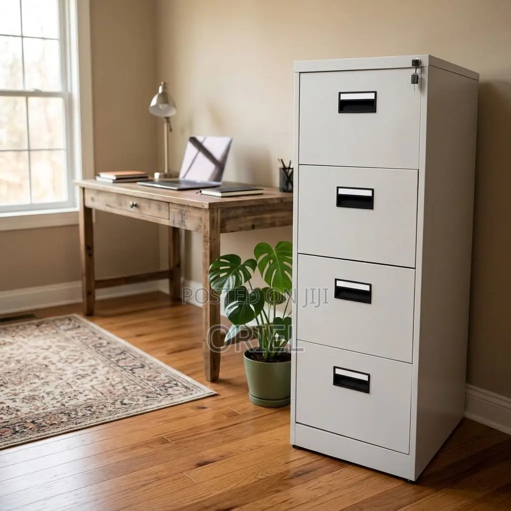 4-Drawer Metal Filing Cabinet – Office Document Storage Solution