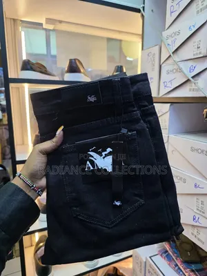 Black/Blue Men Trousers