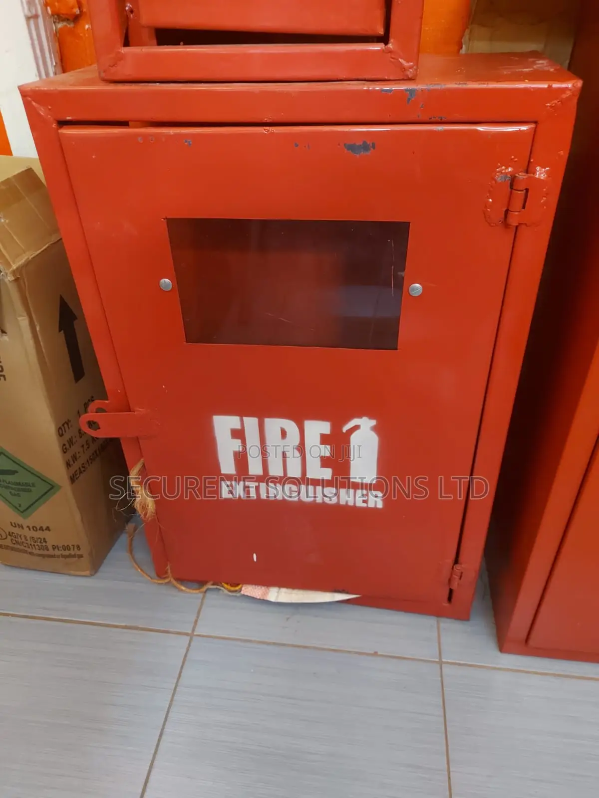Double Fire Extinguisher Cabinet.
