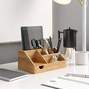 Wooden Bamboo Desk Organizer for Table -