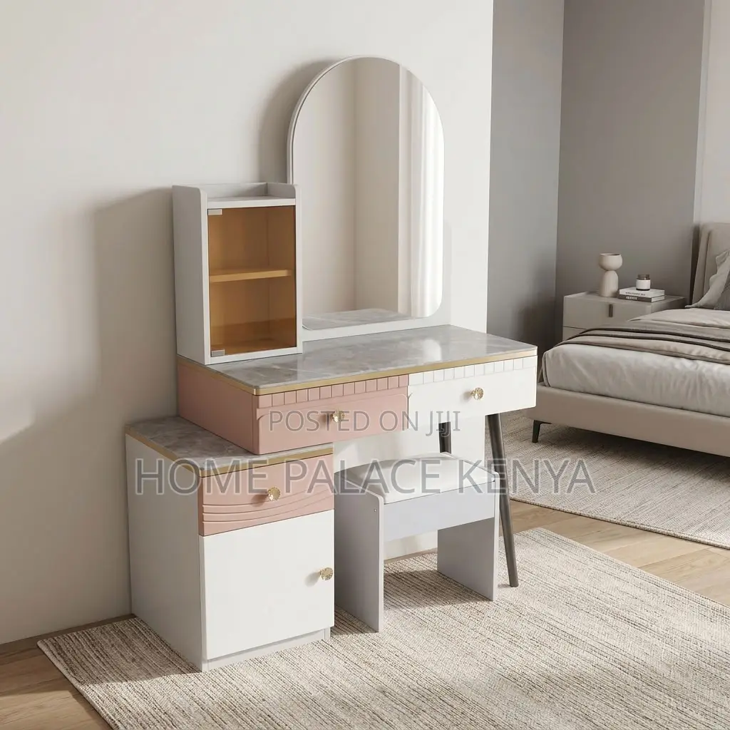 Dressing Table; Modern Vanity Table With Mirror for Bedroom Décor