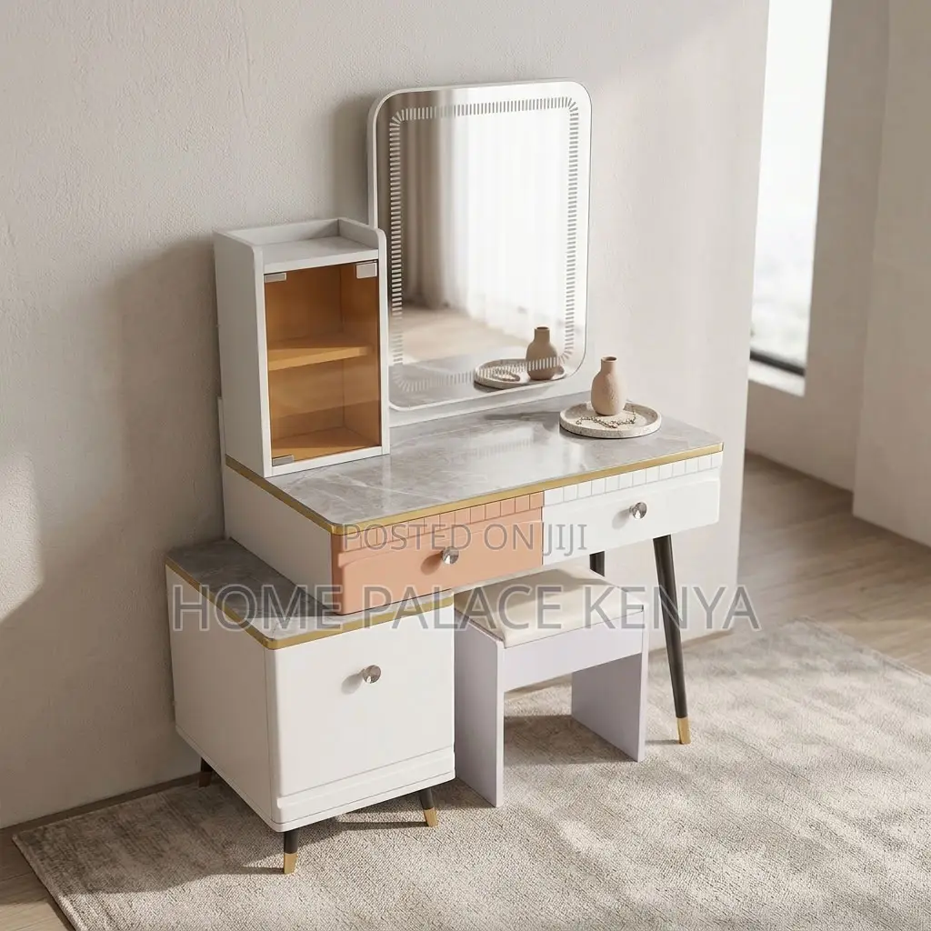 Dressing Table; Modern Vanity Table With Mirror for Bedroom Décor