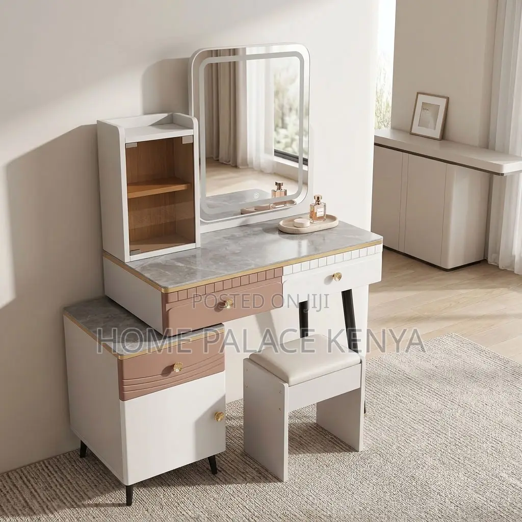 Dressing Table; Modern Vanity Table With Mirror for Bedroom Décor