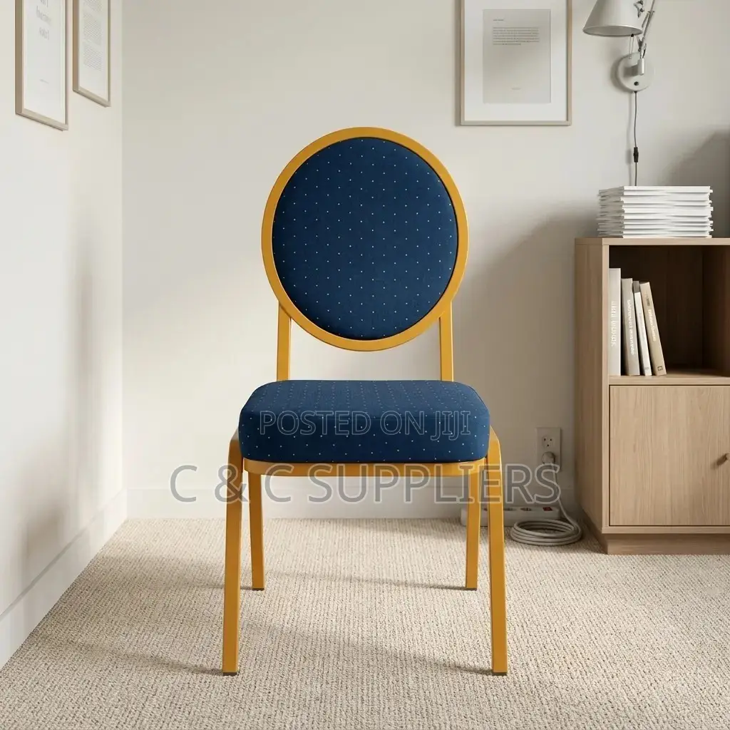 Round Fabric Back Wedding Chair.