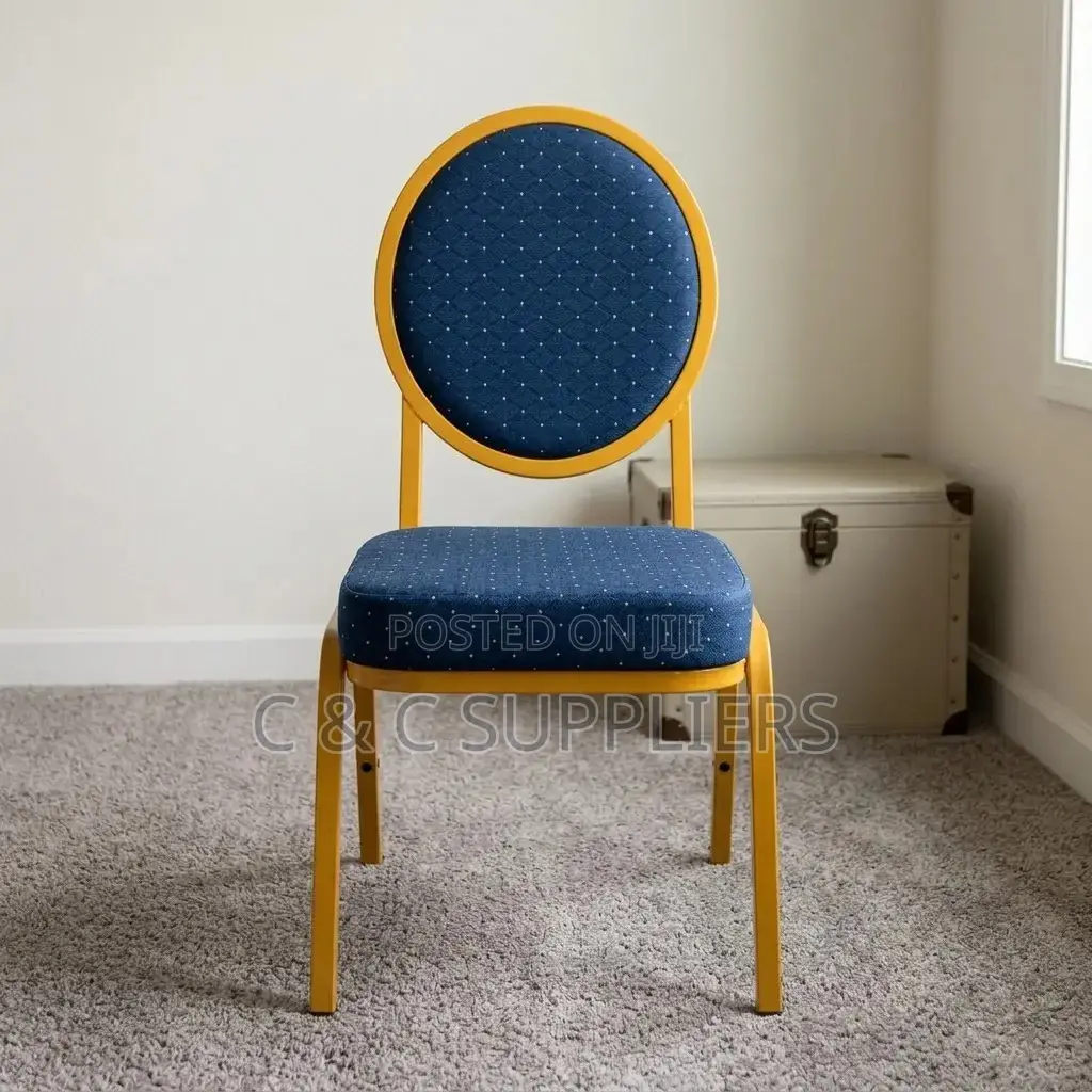 Round Fabric Back Wedding Chair.
