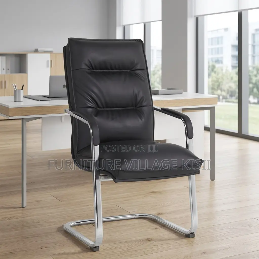 Leather Cantilever Visitor Office Chair