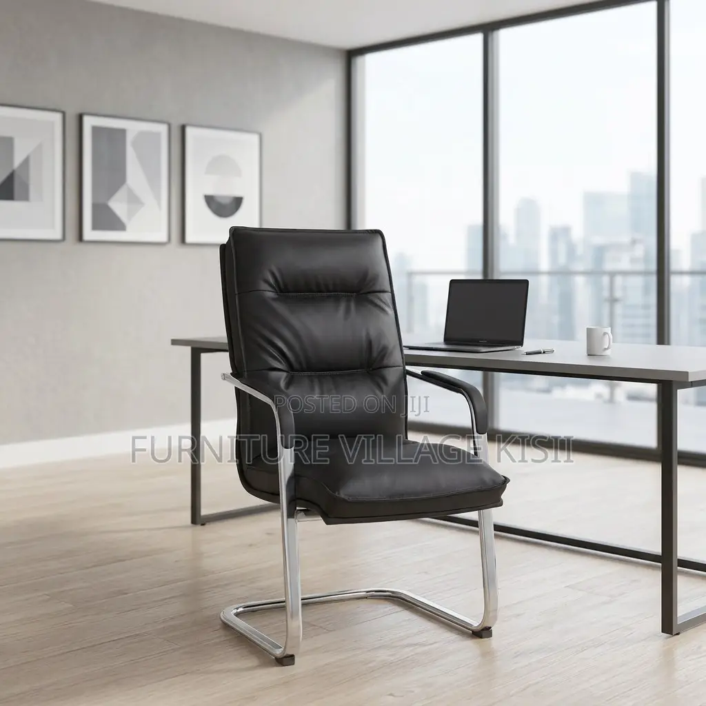 Leather Cantilever Visitor Office Chair