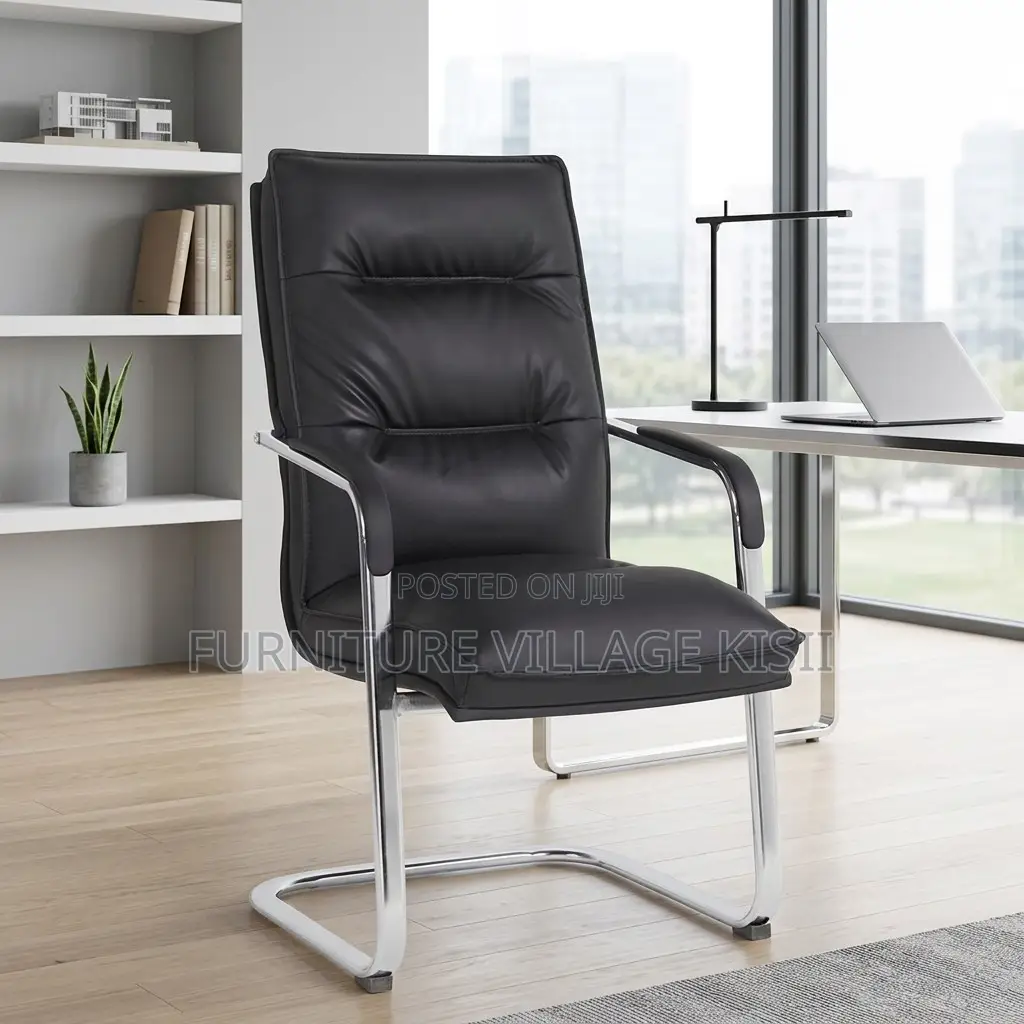 Leather Cantilever Visitor Office Chair