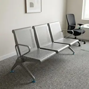 Full Metallic Non Padded Waiting Bench