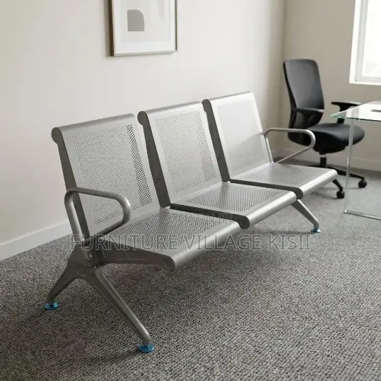 Full Metallic Non Padded Waiting Bench