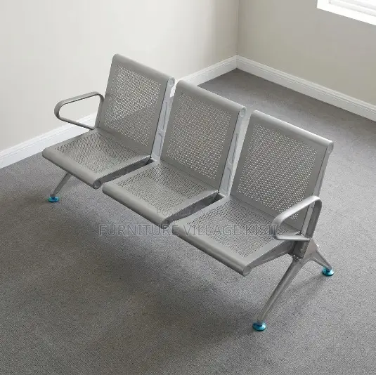 Full Metallic Non Padded Waiting Bench