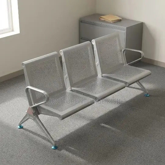 Full Metallic Non Padded Waiting Bench