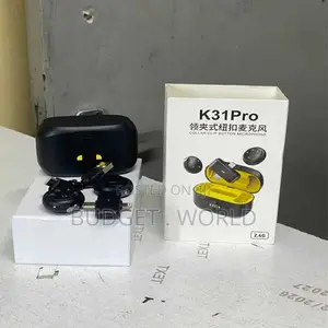Long-Lasting Performance K31 Pro Dual Wireless Collar Clip Mic