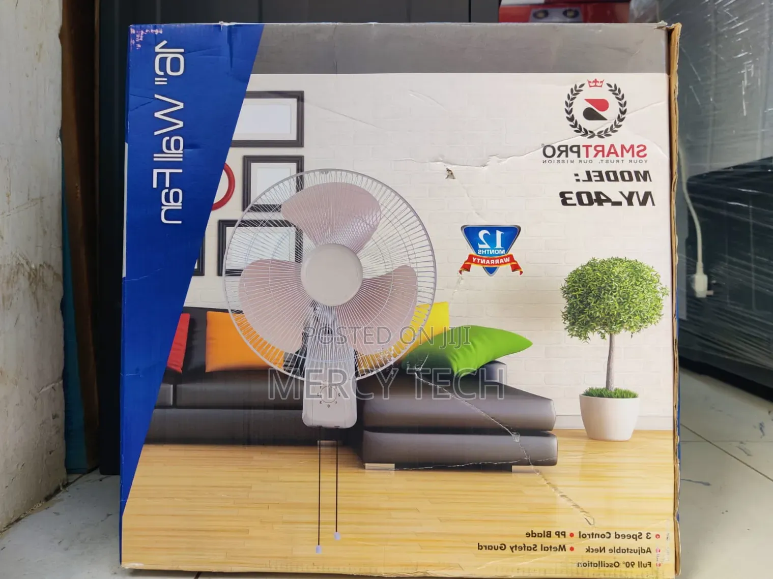 Smartpro 16" Compact Wall Fan
(Ny-403)