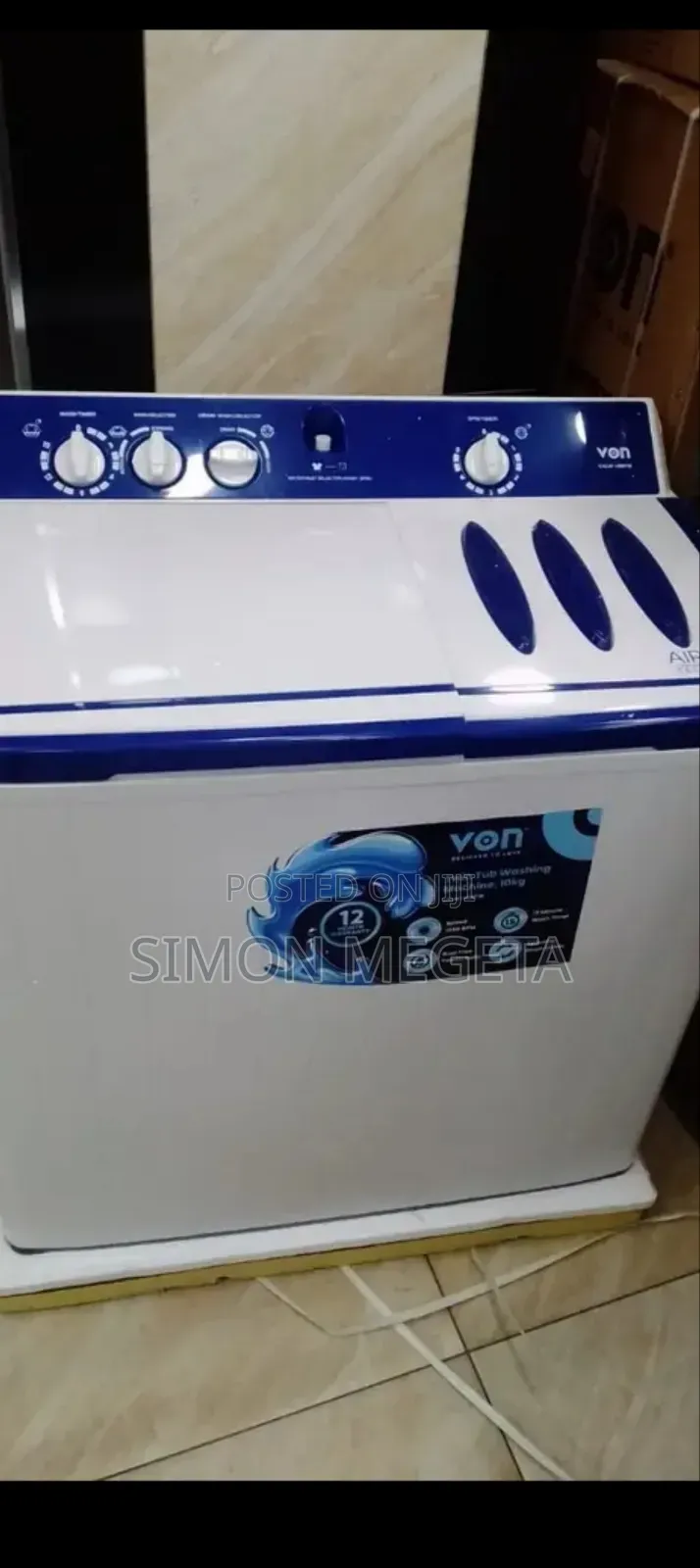 Von 12kgs Washing Machine