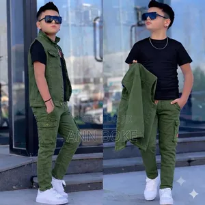 3 Piece Kids Set 
 Cargo Pants 3-12years