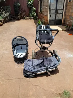 3-in-1 Travel System–Stroller Frame, Infant Car Seat & Carrycot