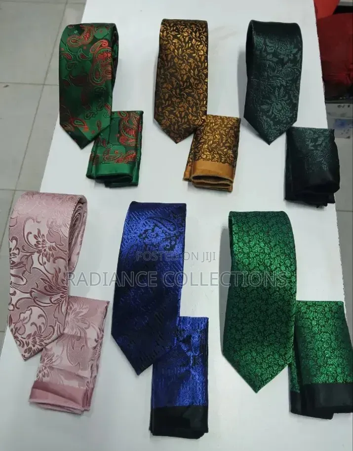Men Neck Tie + Pocket Square