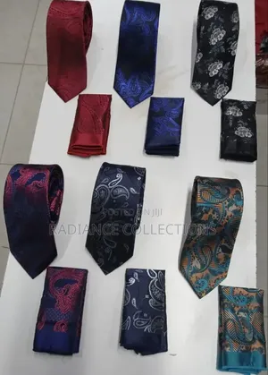 Men Neck Tie + Pocket Square