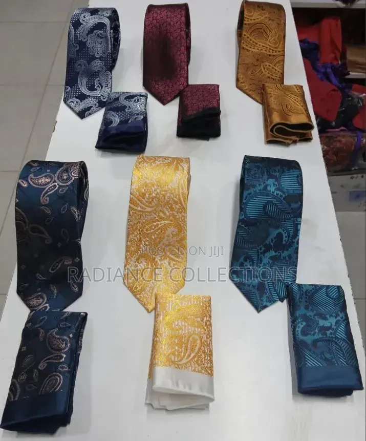 Men Neck Tie + Pocket Square