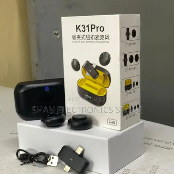 K31PRO Compact Wireless Microphone With Easy Plug and Play Setup