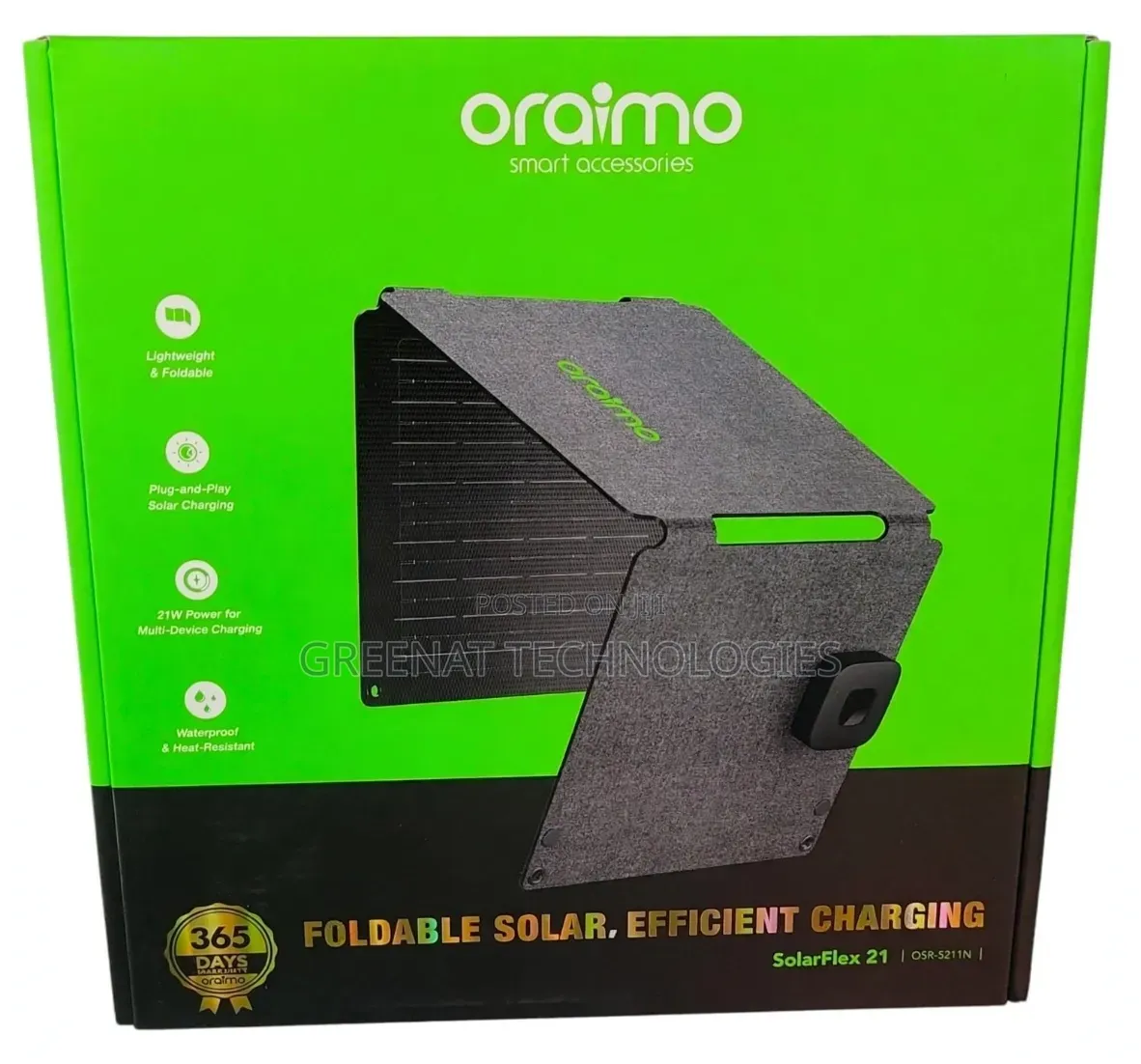 Oraimo SolarFlex 21W Portable Solar Panel Foldable Solar Charger