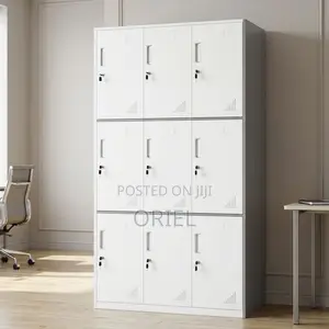 9-Door Metal Storage Locker – Heavy-Duty School and Office Cabinet