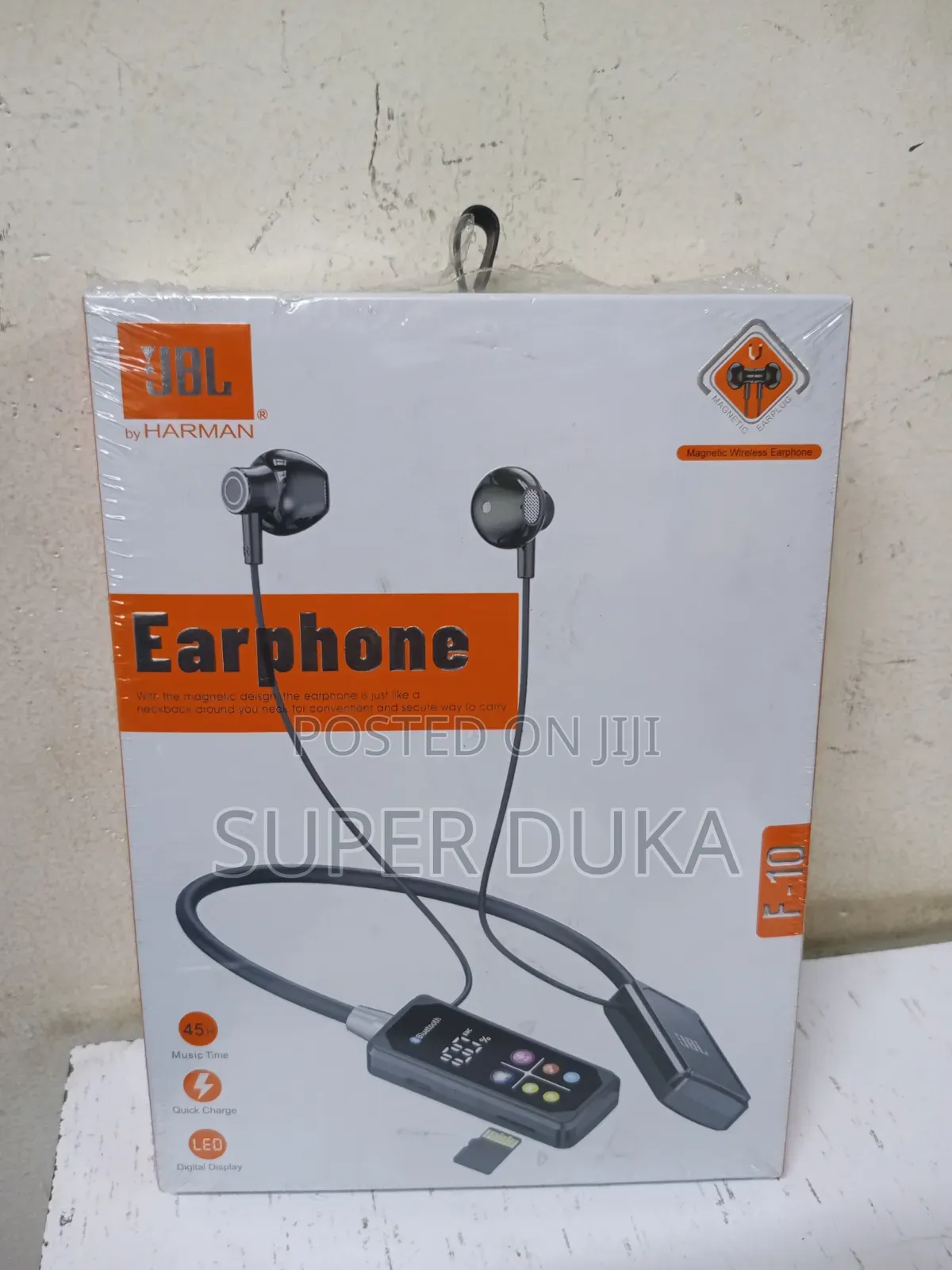 JBL F-10 Neckband Wireless Bluetooth Earphone Digital Display.