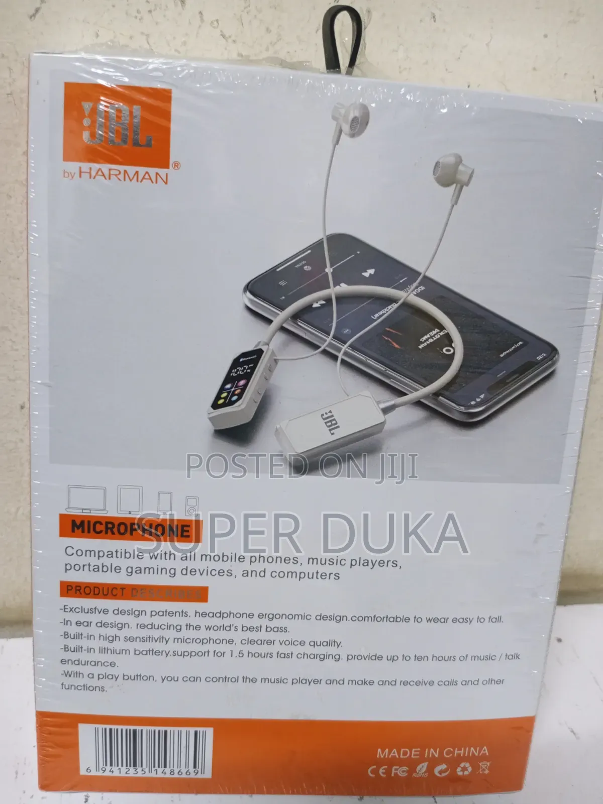JBL F-10 Neckband Wireless Bluetooth Earphone Digital Display.