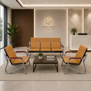 5-Seater Leather Office Reception Sofa Set