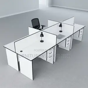 White 6-Way Local Office Workstation
