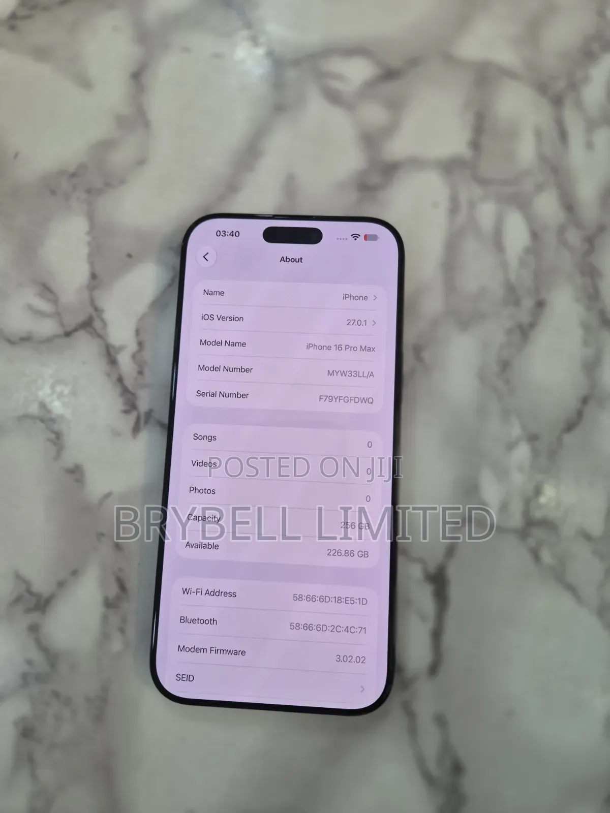 Apple iPhone 16 Pro Max 256 GB Black