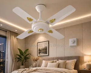 Ceiling Fan 24" - White Gold - 4 Blade - Decor - New