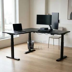 Electric L-Shaped Executive Desk – Modern Director’s Workstation