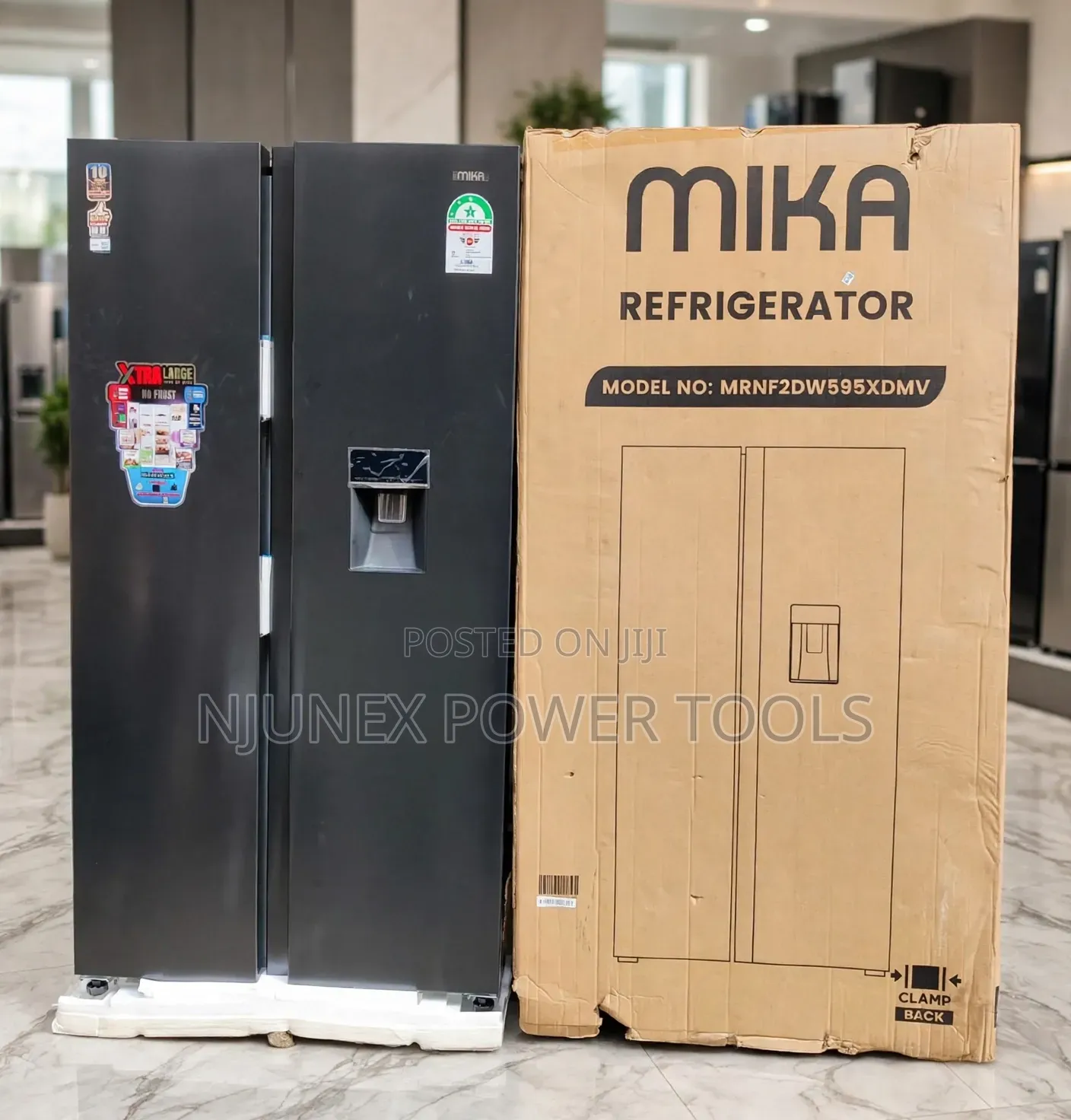 Mika Fridge 595Litres Side by Side No Frost With Dispenser