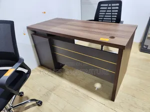 Office Desk – Modern Executive Table With Gold Trim