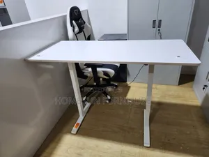 WOffice Desk – Modern White Computer Table With Metal Legs