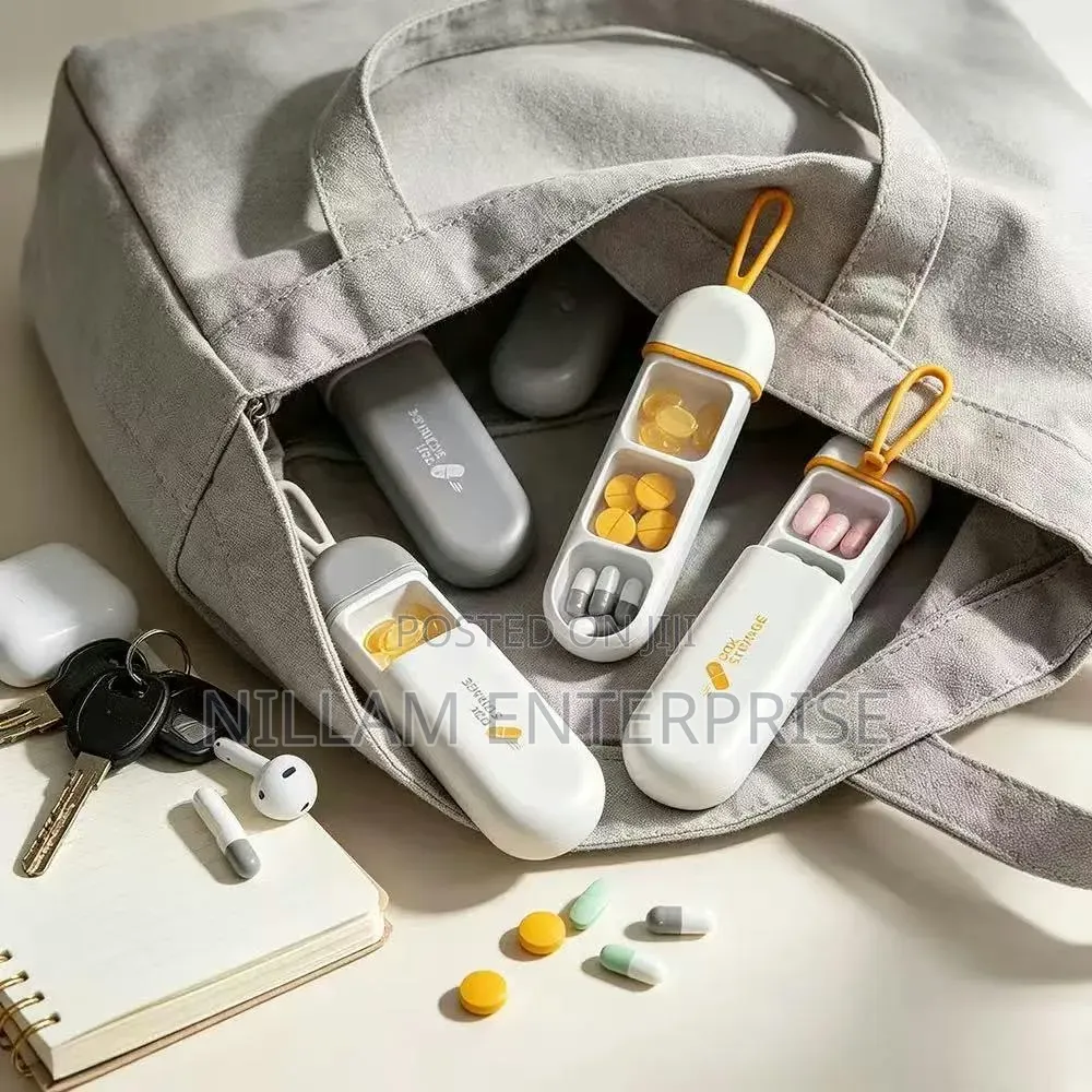 Portable Three-Grid Medicine Box