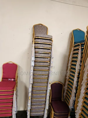 Banquet Chair – Gold Frame Patterned Fabric Event Chair