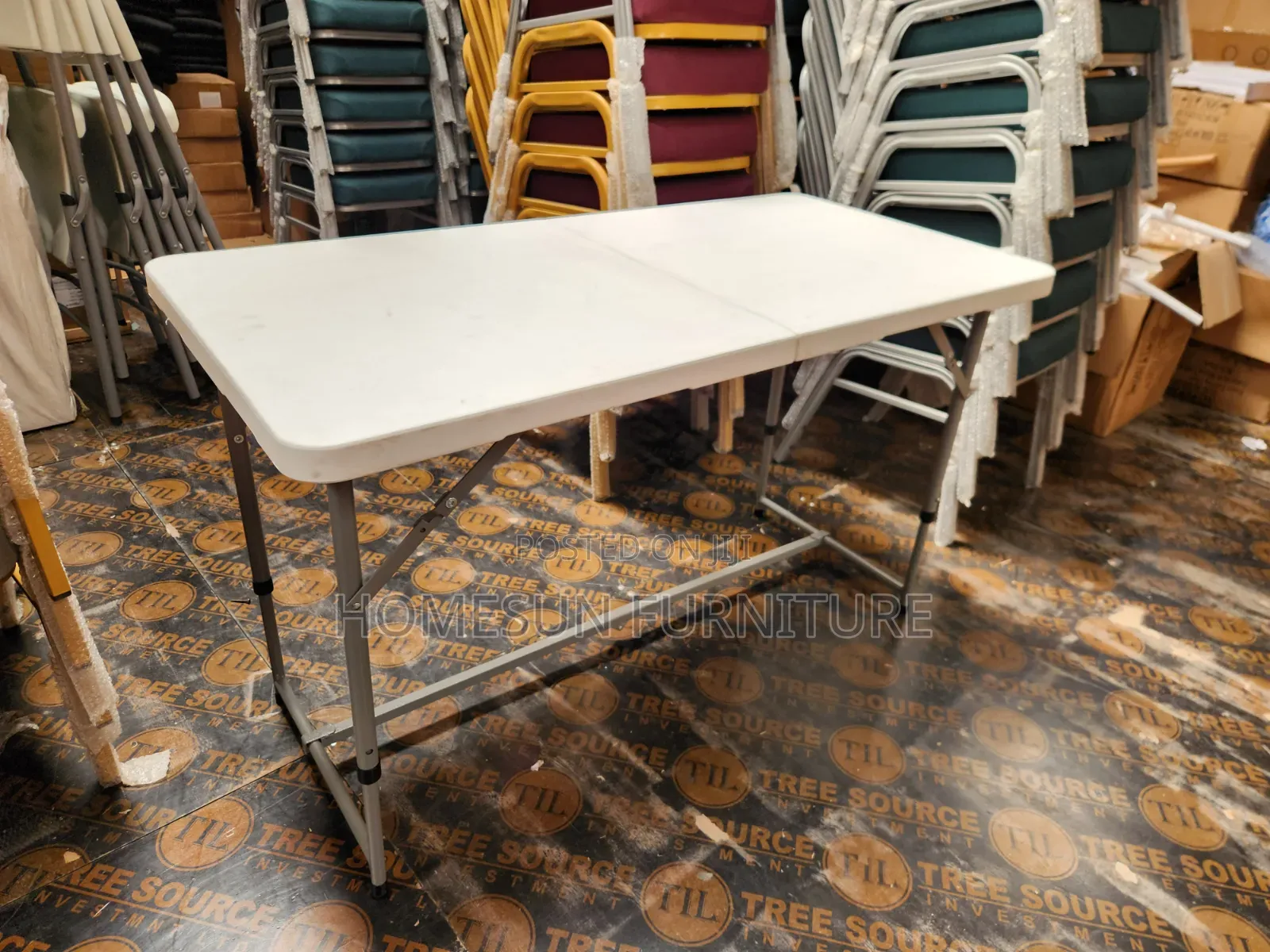 1.2m Folding Table – White Rectangular Portable Event Table