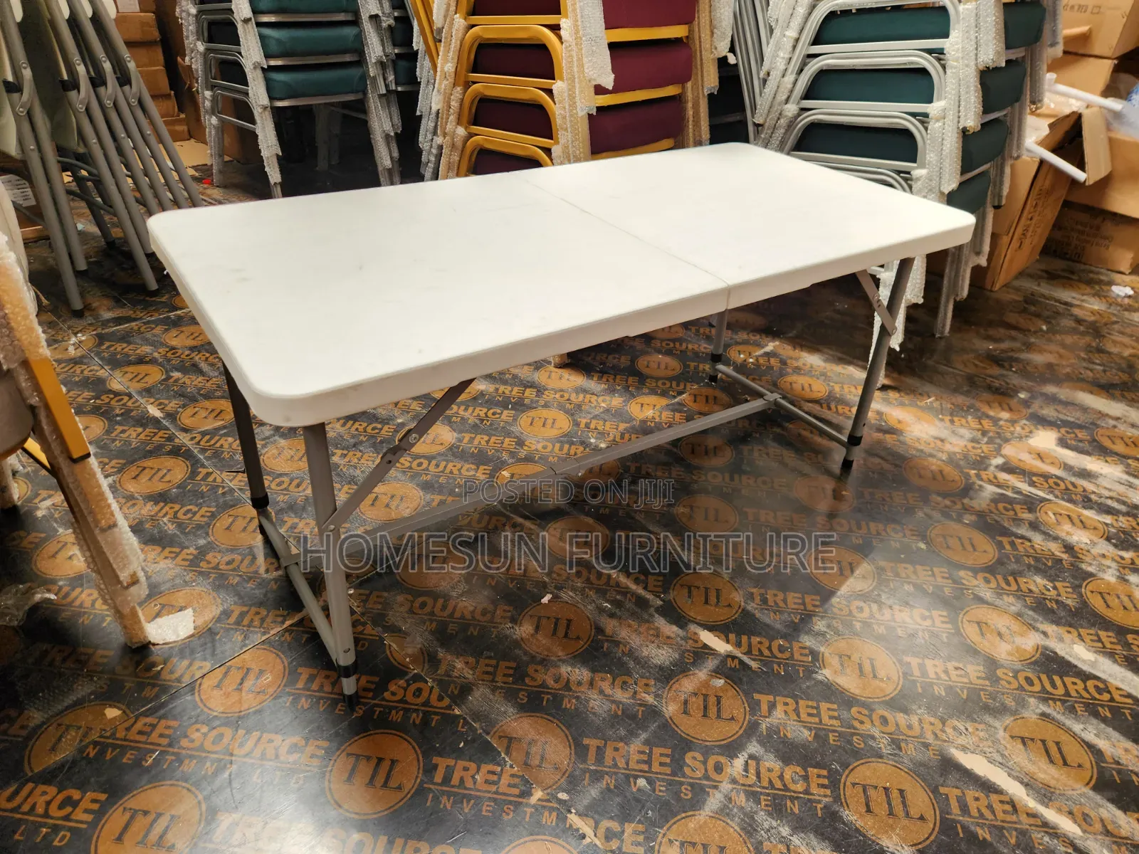 1.2m Folding Table – White Rectangular Portable Event Table