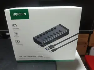 Ugreen 7-Port Powered USB 3.0 Hub Uk Power Adaptor – Cm481