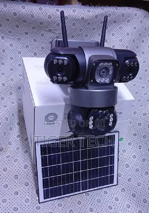 4G Triple Lens Solar-Powered With Rechargeable Built-in Battery